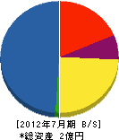 飯塚緑化土木 貸借対照表 2012年7月期