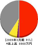 田北電気工業所 損益計算書 2009年3月期