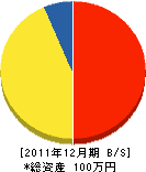 川本組 貸借対照表 2011年12月期