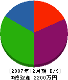 松原設備工事店 貸借対照表 2007年12月期