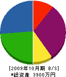 鶴巻設備 貸借対照表 2009年10月期