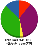 瀬戸内電気工事 貸借対照表 2010年9月期