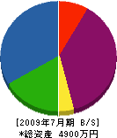 吉田建設 貸借対照表 2009年7月期