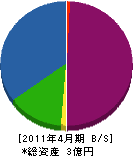 山田土建 貸借対照表 2011年4月期