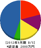 ヒロ・タカ 貸借対照表 2012年9月期
