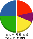 旭陽電気 貸借対照表 2012年3月期