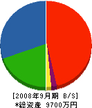 色川工務店 貸借対照表 2008年9月期