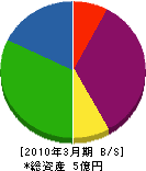 井上工務店 貸借対照表 2010年3月期