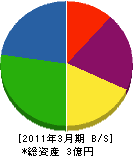 永田商事 貸借対照表 2011年3月期