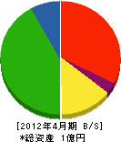 渡辺工業 貸借対照表 2012年4月期