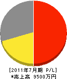 大阪ジンノ 損益計算書 2011年7月期