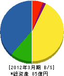 ヤマザキ・シー・エー 貸借対照表 2012年3月期