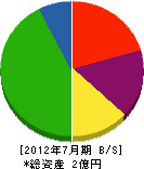 小俣木材 貸借対照表 2012年7月期