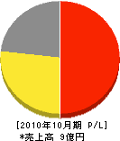 大阪石材工業 損益計算書 2010年10月期