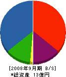 藤田社寺建設 貸借対照表 2008年9月期