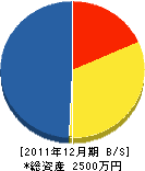松村電気商会 貸借対照表 2011年12月期