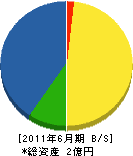 土田造園 貸借対照表 2011年6月期