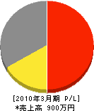 上野電気土木 損益計算書 2010年3月期