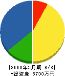 田城工務店 貸借対照表 2008年5月期
