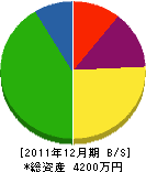高島電機商会 貸借対照表 2011年12月期