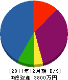 富永建装 貸借対照表 2011年12月期 富永建装 貸借対照表 2011年12月期