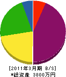 木村建設 貸借対照表 2011年3月期