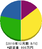 大田設備 貸借対照表 2010年12月期