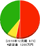尾崎防水工業 貸借対照表 2010年12月期