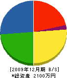 寺田ポンプ 貸借対照表 2009年12月期