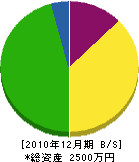 豊福硝子店 貸借対照表 2010年12月期