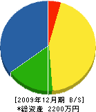 岡本設備 貸借対照表 2009年12月期