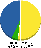 寺尾組 貸借対照表 2009年12月期