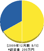 住田組 貸借対照表 2009年12月期
