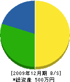 小田桐工務所 貸借対照表 2009年12月期