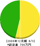 園田電気工事店 貸借対照表 2009年12月期