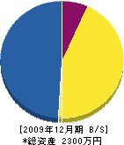 佐々木設備 貸借対照表 2009年12月期