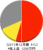 田村組 損益計算書 2011年12月期