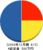 松山設備事務所 貸借対照表 2009年12月期