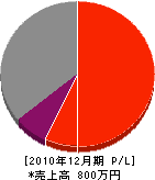 川添電気 損益計算書 2010年12月期