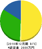 藤田造園 貸借対照表 2010年12月期