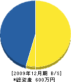 花岡建設 貸借対照表 2009年12月期