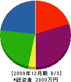 渡辺塗装 貸借対照表 2009年12月期