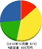 上村造園 貸借対照表 2010年12月期