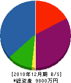 上垣工務店 貸借対照表 2010年12月期