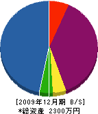 中長工務店 貸借対照表 2009年12月期