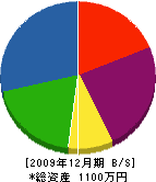 青柳建設 貸借対照表 2009年12月期