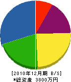 岡山電気商会 貸借対照表 2010年12月期