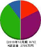 上村工務店 貸借対照表 2010年12月期