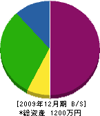 山田屋造園 貸借対照表 2009年12月期