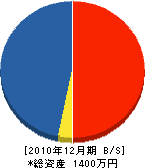 江端工務店 貸借対照表 2010年12月期